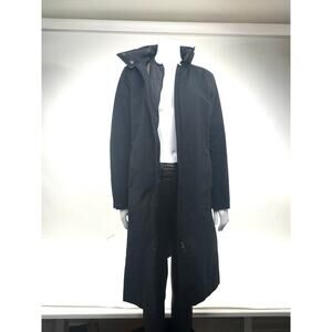 Prada Women’s Black Full Zip Stand Collar Jacket Long Coat – Size 42